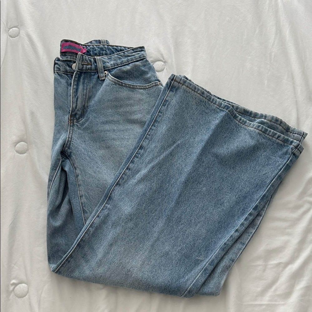Edikted Classic Blue Women's wide leg Jeans